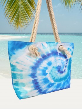 Canvas Tie Dye Print Shoulder Tote